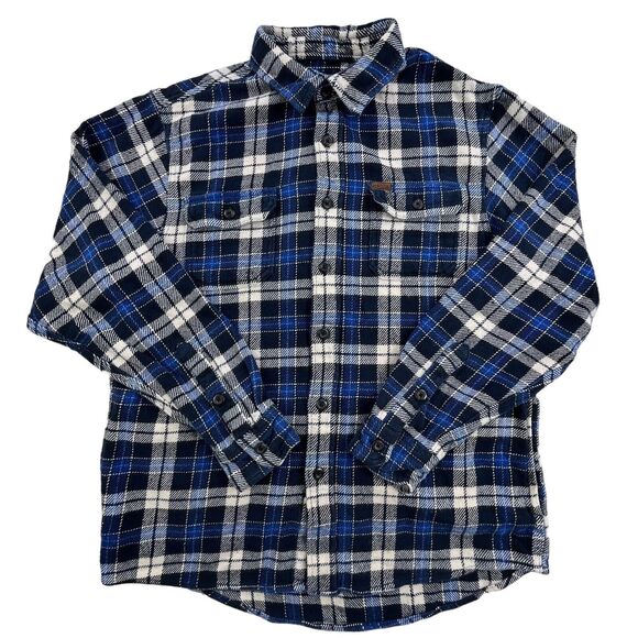 Orvis Plaid Flannel Shacket Shirt Mens Medium Jacket Pockets Hiking Outdoors - Picture 2 of 14